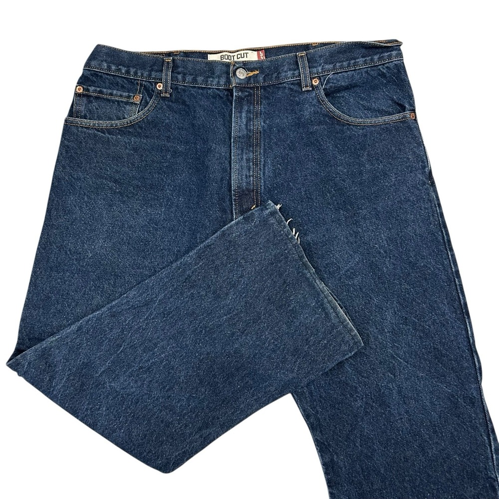 Levis 517 Boot Cut Jeans Men's 38X27 Blue Dark Wash‎ Denim